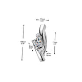 316L Hinged Belly Button Ring With Princess Cut CZ