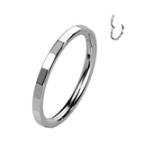 Titanium Hinged Segment Hoop Ring Facets For Nose Septum Cartilage