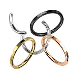 Titanium Hinged Segment Hoop Ring Facets For Nose Septum Cartilage