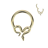 Titanium Hinged Slithering Snake Segment Hoop Ring Daith Septum Cartilage