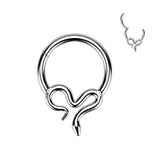 Titanium Hinged Slithering Snake Segment Hoop Ring Daith Septum Cartilage