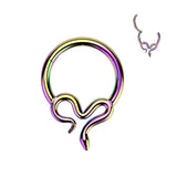 Titanium Hinged Slithering Snake Segment Hoop Ring Daith Septum Cartilage
