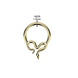 Titanium Hinged Slithering Snake Segment Hoop Ring Daith Septum Cartilage
