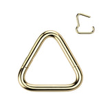 Titanium Hinged Segment Hoop Ring Triangle For Nose Septum Cartilage