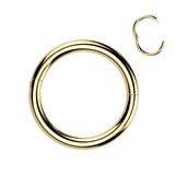 Titanium New Secure Hook Hinged Segment Hoop Ring Nose Septum Cartilage