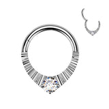 Titanium Hinged Segment Teardrop Hoop Ring Daith Septum Cartilage