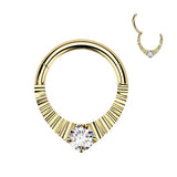 Titanium Hinged Segment Teardrop Hoop Ring Daith Septum Cartilage