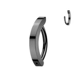 Unique! Titanium Hinged Hoop Clicker Eyebrow Ring 16G