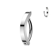Unique! Titanium Hinged Hoop Clicker Eyebrow Ring 16G