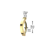 Unique! Titanium Hinged Hoop Clicker Eyebrow Ring 16G