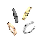 Unique! Titanium Hinged Hoop Clicker Eyebrow Ring 16G