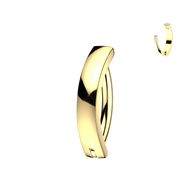 Implant Titanium Hinged Hoop Convex Belly Button Ring