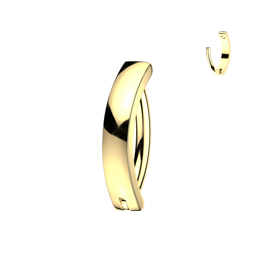 Implant Titanium Hinged Hoop Convex Belly Button Ring