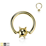 Spiked Ball Captive Rings Ear Cartilage Nose Septum Ring