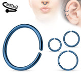Titanium Round Ends Cut Ring For Ear Cartilage Daith Hoop Helix