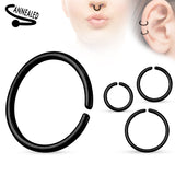 Titanium Round Ends Cut Ring For Ear Cartilage Daith Hoop Helix