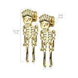 Pair Halloween Skeleton Dangle Earrings