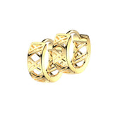 Pair of 316L Stainless Steel Hinged Hollow X Hoop Earrings