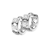 Pair of 316L Stainless Steel Hinged Hollow X Hoop Earrings