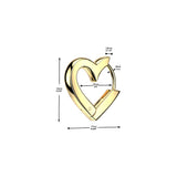 Pair 316L Heart Shaped Hinged Hoop Huggie Earrings Ear Cartilage