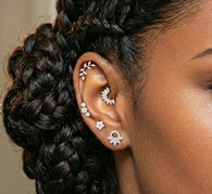 5-Marquise CZ Top Labret Tragus Snug Ear Cartilage Helix