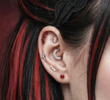 Titanium Threadless Push In Heart & Cross Replacement For Lip Ear