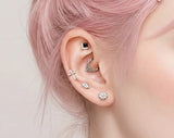 Titanium Chevron Hinged Segment Hoop Ring For Daith Helix Cartilage