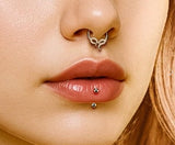 Titanium Gold Internally Threaded Eyebrow Lip Curved Barbell 16G