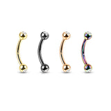 Implant Titanium Basic Ball Curved Barbells Eyebrow Rings