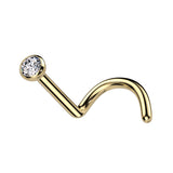 Implant Titanium Press Fit CZ Nose Screw Ring 18GA