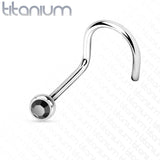 Implant Titanium Press Fit CZ Nose Screw Ring 20GA