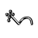 Implant Titanium Beaded Ball Cross Nose Screw Stud