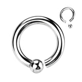 Implant Titanium Captive Bead Ring Internally Threaded Large Gauge