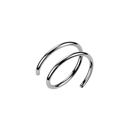 Titanium Double Spiral Nose Hoop