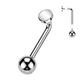 Titanium L Bent Christina Piercing Jewelry With With Ball Top