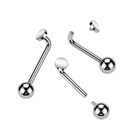 Titanium L Bent Christina Piercing Jewelry With With Ball Top