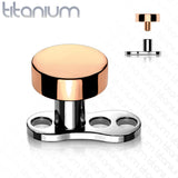 Set Of Titanium Flat Round Top Titanium Dermal Anchor With Base