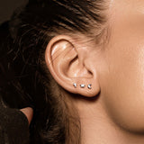 Titanium Internally Threaded Star Top Labret Stud Ear Cartilage
