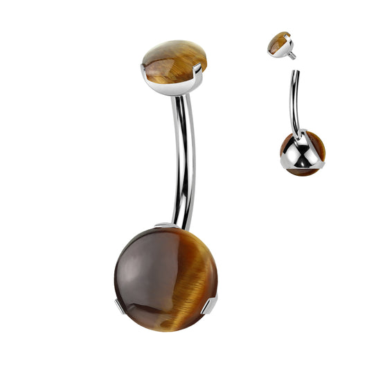 Natural stone belly button rings hotsell