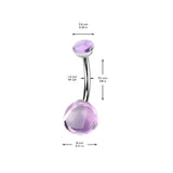 Titanium 8 mm Prong Set Natural Stone Belly Button Rings