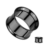 Pair Titanium Double Flare Flesh Tunnel Plugs