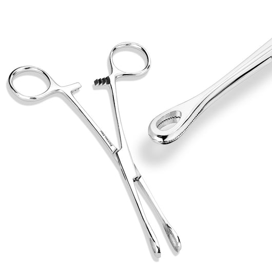 Stainless Steel Mini Forester Forceps Piercing Tools 6.5