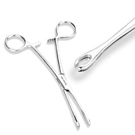 Stainless Steel Mini Forester Slotted Forceps Piercing Tools 6.5