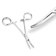 Stainless Steel Hemostatic Curved Kelly Forceps Piercing Tools 5.5