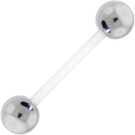 316L Surgical Steel Ball Bio Flex Surface Piercing Barbell Tongue Ring
