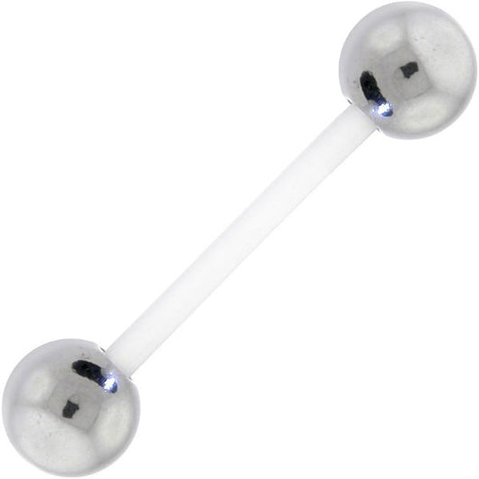 316L Surgical Steel Ball Bio Flex Surface Piercing Barbell Tongue Ring