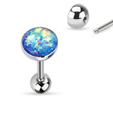 Opal Glitter Set 316L Surgical Steel Tongue Ring