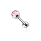 Opalite Gem Top 316L Surgical Steel Tongue Ring