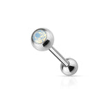 Opalite Gem Top 316L Surgical Steel Tongue Ring