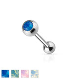 Opalite Gem Top 316L Surgical Steel Tongue Ring